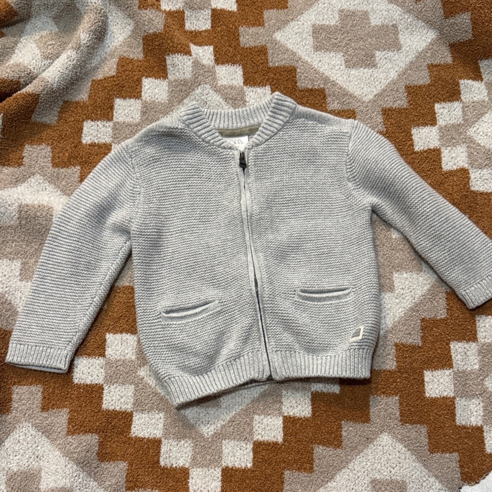 Zara Baby Light Gray Knit Sweater